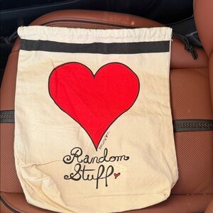 Brighton Red Heart Canvas Backpack